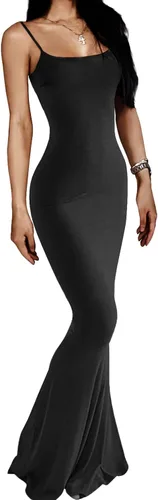 AnotherChill Women's Casual Lounge Slip Long Dress Sexy Sleeveless Backless Bodycon Maxi Dresses 2023 Summer Slim Elegant