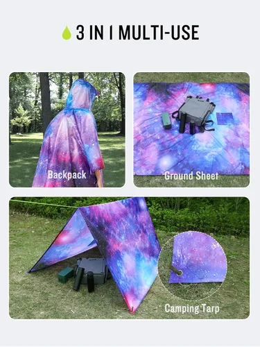 Miniatura 5 de Impermeable con capucha estilo poncho, para hombres y mujeres