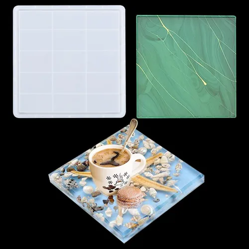 Miniatura 9 de Rolin Roly Molde de resina para bandeja redonda pequeña, moldes de silicona para platos pequeños, bandejas de epoxi, molde de fundición, molde