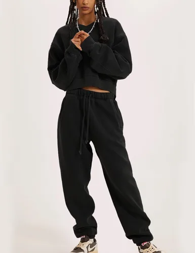 Miniatura 5 de Kissonic Sweat Sets for Women 2 Piece Long Sleeve V Neck Pullover Drawstring Sweatpants Tracksuits Jogger Set