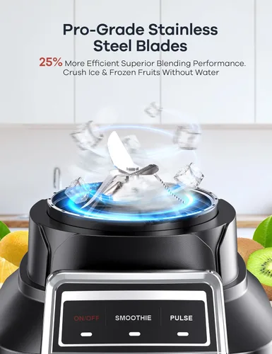 Miniatura 5 de Ganiza Batidora de batidos, licuadora profesional de encimera de 1800 W de potencia máxima para cocina, jarra de jugo de gran capacidad de 64 onzas