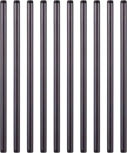 Accesorios de pezones de acero maleable negro de 1 x 30 pulgadas, pezones de tubo roscados de 1 pulgada, estilo vintage industrial Steampunk DIY,
