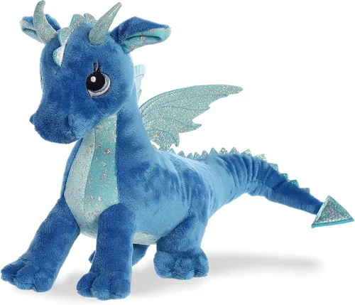 Miniatura 2 de Aurora® Enchanting Sparkle Tales™ Indigo Dragon™ Animal de peluche - Aventuras mágicas - Juego sin fin - Azul 16 pulgadas