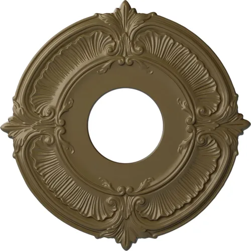 Miniatura 64 de Ekena Millwork CM12ATCGS Medallón de Techo Attica (Se Adapta a Doseles de hasta 3 1/2"), Pátina Verde Cobre Pintada a Mano
