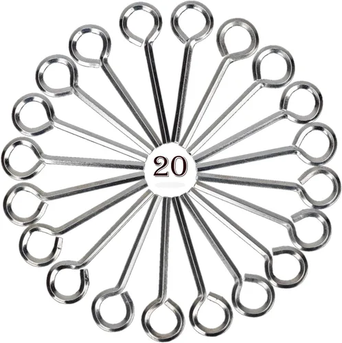 Miniatura 8 de Paquete de 10 llaves hexagonales estándar de 1/8 pulgadas con bucle completo, llave Allen para dispositivos de salida de pánico de barra de empuje
