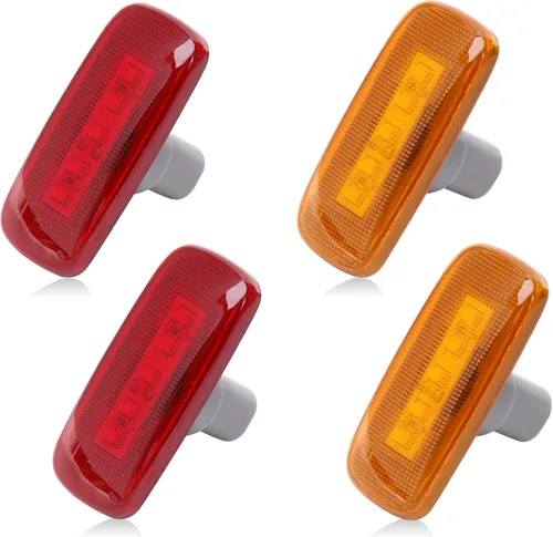 HUSUKU 4PCS 5Led Luces LED de Marcador Lateral con Lente Colorida de Doble Cabina para Cama y Guardabarros para Dodge Ram 2500 3500 2010-2017 (2x