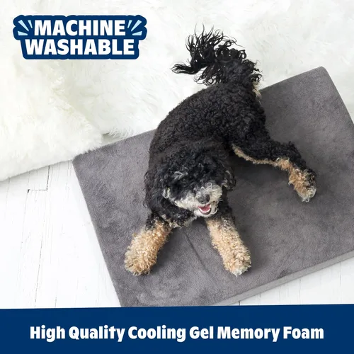 Miniatura 5 de Barkbox Cama ortopédica para perros con espuma viscoelástica, comodidad premium para perros y cachorros, cama para perros para alivio de las Gris