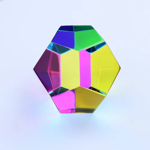 CMY Cubes The Mundus (1.969 in) - Poliedro cian, magenta y amarillo - Dodecaedro de mezcla de colores sustractivo - enseña la mezcla de colores
