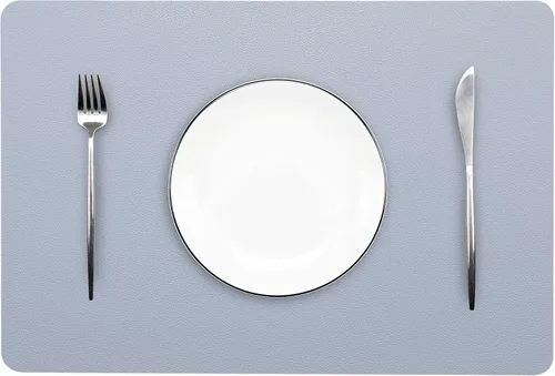 Miniatura 21 de Manteles individuales lavables de cuero para mesa, impermeables, resistentes al calor, fáciles de limpiar para mesa de comedor, cocina