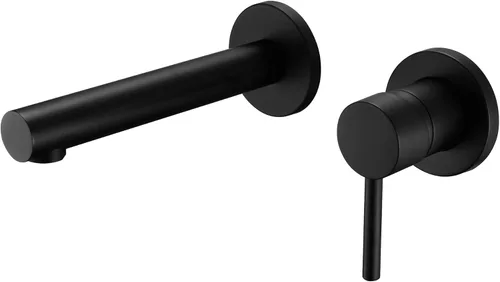 Miniatura 11 de sumerain Grifo de baño de montaje en pared para zurdos de una sola manija en cromo