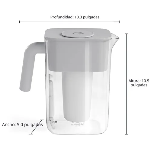 Miniatura 11 de Culligan con tecnología ZeroWater - Jarra de filtro de agua de 12 tazas – Incluye filtro de agua avanzado de 5 etapas, certificado IAPMO