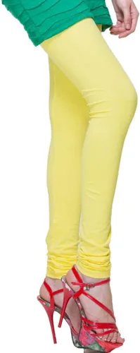 Miniatura 51 de ladyline Leggings Churidar elásticos de algodón para mujer Extra largos de longitud completa de cintura alta Talla regular y grande Pantalones