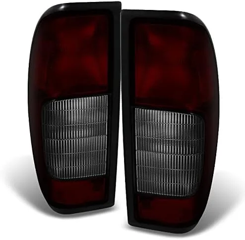 AKKON - Para luces traseras de color rojo oscuro para camioneta Frontier, luces de freno izquierda del conductor + reemplazo del lado derecho del