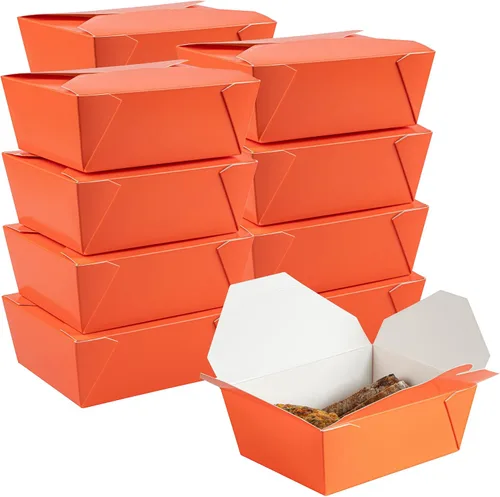 Miniatura 26 de Restaurantware Bio Tek - Cajas para llevar de 30 onzas, 200 loncheras para llevar, cierre de tabulación, resistentes al calor, desechables, de papel
