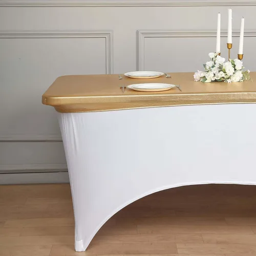 Miniatura 5 de Efavormart - Mantel para banquetes de elastano elástico de 4 pies, color negro