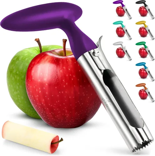 Zulay Kitchen Herramienta Premium para Descorazonar Manzanas - Hojas Ultra Afiladas, de Acero Inoxidable, Serradas para Descorazones Fáciles - Fácil