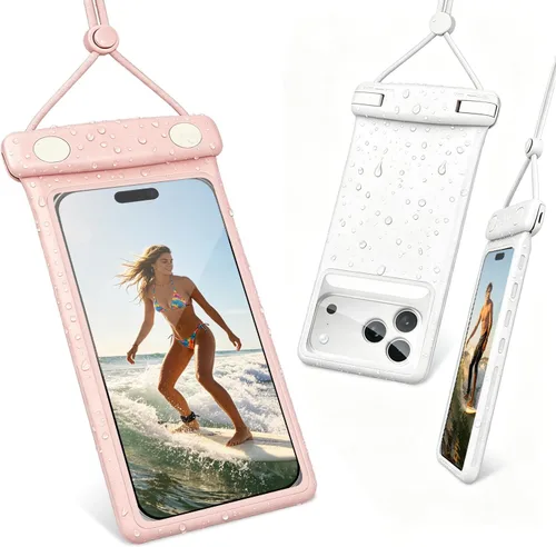 wellhouse Bolsa impermeable para teléfono, funda impermeable para iPhone 17 16 15 14 Pro Max XS Samsung, IPX8 3D bolsa seca para teléfono celular -