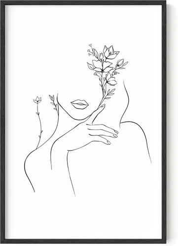 Miniatura 19 de HAUS AND HUES Impresión artística minimalista de mujer, póster de figura femenina, arte abstracto de pared neutro, arte de pared de dibujo lineal