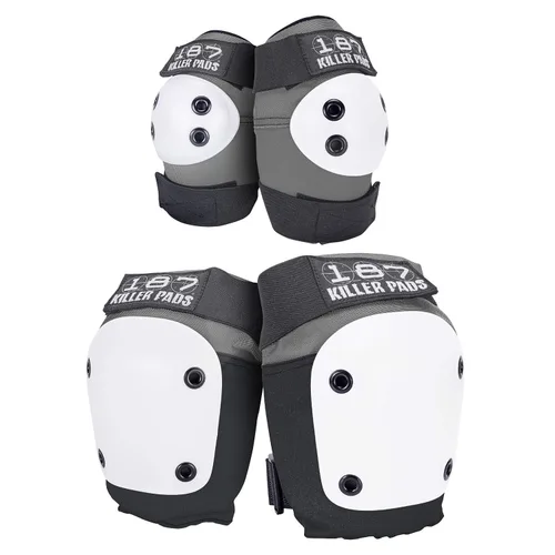 187 Killer Pads Paquete combinado de rodilleras, coderas, gris, XS