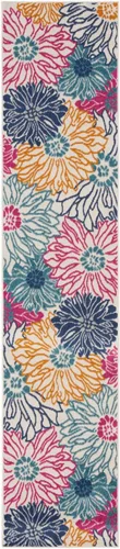 Miniatura 29 de Nourison Passion - Alfombra azul, de 6 pies, 7 pulgadas x 9 pies, 6 pulgadas, floral, campestre, fácil de limpiar, no desprende pelo