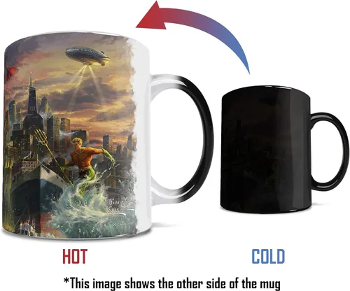 Miniatura 4 de Morphing Mugs DC Comics – Liga de la Justicia – Showdown at Gotham City Pier – Una taza de cerámica sensible al calor que cambia de color de 11