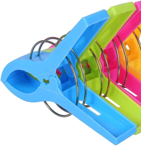 Miniatura 6 de ECROCY Clips para toallas de playa resistentes para sillas de playa, paquete de 8 clips para toallas antideslizantes, impermeables, clips