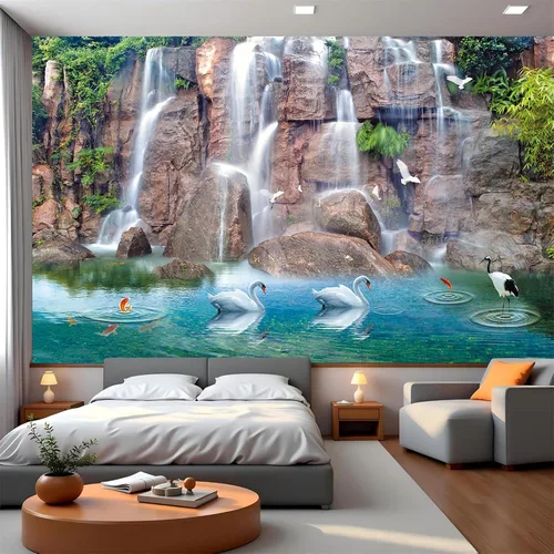 Miniatura 31 de FLFK Murales de Pared Despegables y Adhesivos de Paisaje de Cascada 78.7"x59" - Papel Tapiz Autoadhesivo Pintura Adhesivo Grande XXL Póster