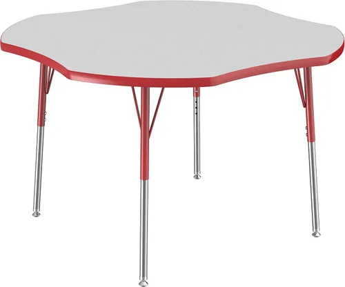Miniatura 107 de FDP Clover Mesa de Actividades Escolar y de Oficina (48 x 48 pulgadas), patas estándar con deslizadores giratorios para entornos de asientos