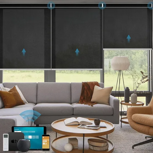 Miniatura 35 de Cortinas enrollables inteligentes de filtrado de luz motorizadas compatibles con HomeKit, persianas inteligentes para ventanas con 1% de apertura
