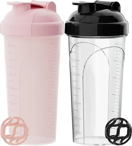 2 botellas agitadoras para mezclas de proteínas, botella mezcladora de proteínas, para batidos de proteínas súper cremosos de fitness, tazas