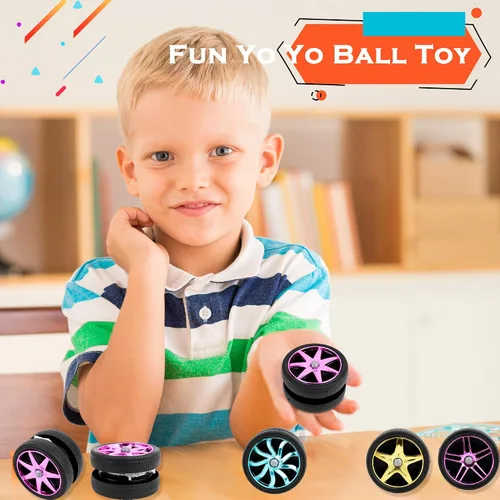 Miniatura 6 de 40 piezas de juguetes Yoyos de plástico con ruedas en varios colores para principiantes, adultos, adolescentes, cumpleaños, carreras, fiestas
