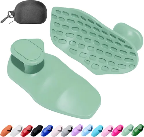 Miniatura 21 de Agarres de silicona para levantamiento de pesas, guantes de entrenamiento alternativos para hombres, agarre antideslizante para entrenamiento