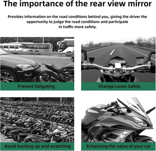 Miniatura 5 de Espejos retrovisores modificados para motocicleta, espejos laterales giratorios ajustables para Honda CBR125R CBR250R CBR300R CBR500R CBR600F4
