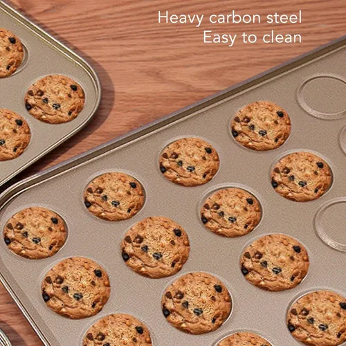 Miniatura 6 de Zerodis Molde superior para magdalenas, revestimiento antiadherente que libera fácilmente muffins, resistente a altas temperaturas, bandeja