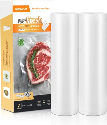 Miniatura 10 de Wevac Bolsas selladoras al vacío, 50 unidades (8 x 12 pulgadas), bolsas de almacenamiento de alimentos sin BPA, resistentes a pinchazos, seguras