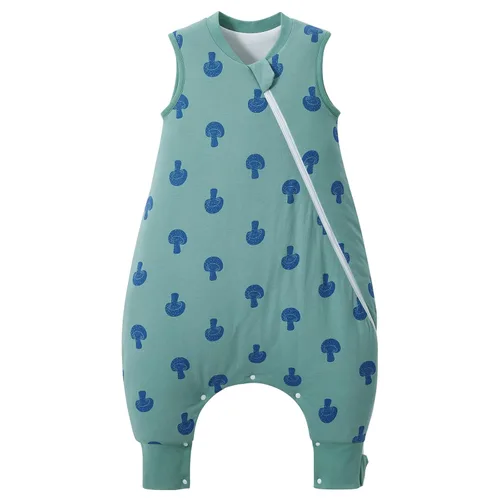 Miniatura 22 de Duomiaomiao Paquete de 2 bolsas de dormir TOG para niños de 6 a 12 meses, 100% algodón, ligero, con pies, transpirable, cómoda manta para niños