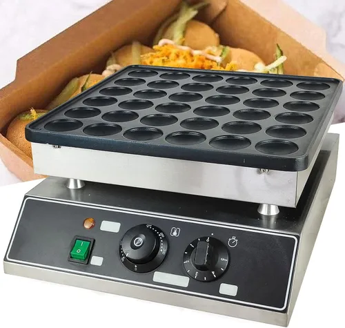 Miniatura 9 de Mini panqueques para mini panqueques holandeses de doble placa de 110 V, panqueque eléctrico comercial para restaurante y uso doméstico