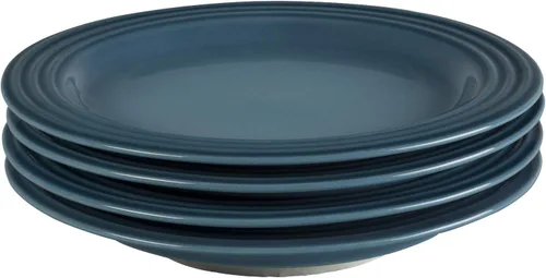 Miniatura 4 de Le Creuset Juego de 4 platos de ensalada de gres, 8.5" cada uno, Caribe