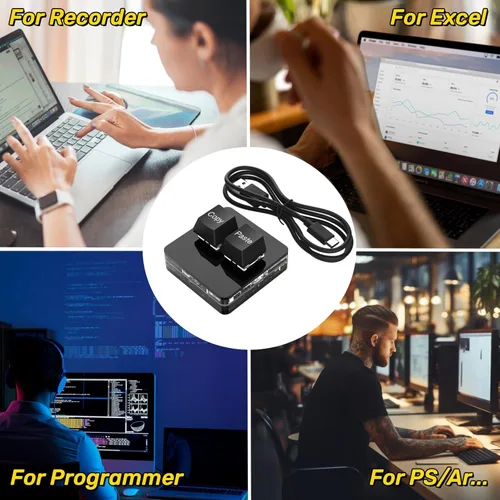 Miniatura 4 de OSU - Teclado mecánico HotSwap para juegos con una sola mano, retroiluminado, mini teclado USB para contabilidad, trabajo o juegos de ritmo
