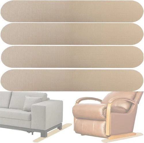 Miniatura 10 de Paquete de 4 almohadillas antideslizantes para rieles de muebles, almohadillas antideslizantes para muebles reclinables, almohadillas de agarre