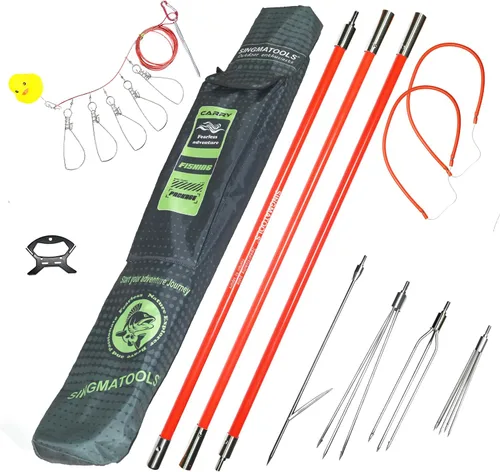 Poste de Pesca Submarina Hawaiian Sling Juego de Lanza de Pesca Poste Lanza de Fibra de Vidrio Arpón Equipo de Pesca Submarina