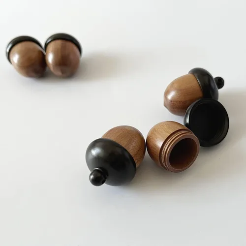 Miniatura 3 de metulip 5 dijes colgantes de bellotas de madera desmontables para manualidades, manualidades, joyería, llavero, collar, manualidades