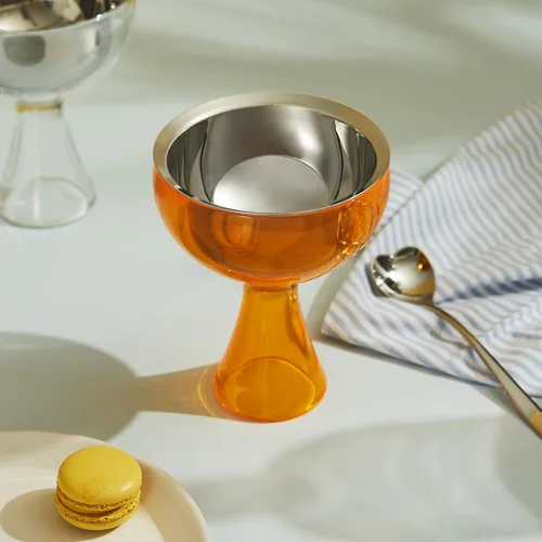 Miniatura 10 de Alessi AMMI01S AZ Big Love - Juego de helados de diseño, cuenco en acero inoxidable 18/10 y resina termoplástica, color azul y cuchara de acero