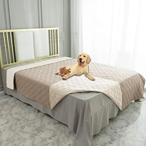 Miniatura 64 de Ameritex Funda Impermeable para Cama de Perro Manta para Mascotas para Muebles Cama Sillón Sofá Reversible Azul marino+azul piedra