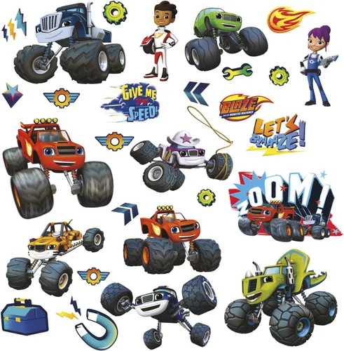 Miniatura 3 de RoomMates RMK3119SCS Blaze & The Monster Machines - Calcomanías de pared para despegar y pegar