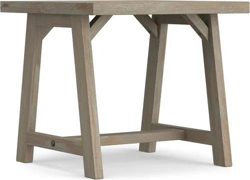 Simpli Home - Sawhorse - Mesa de centro, color castaño oscuro., Pino, Distressed Grey