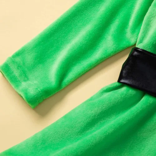 Miniatura 2 de Traje de fiesta de Navidad para bebés y niñas conjunto de 2 unidades sin espalda línea A vestido de niña