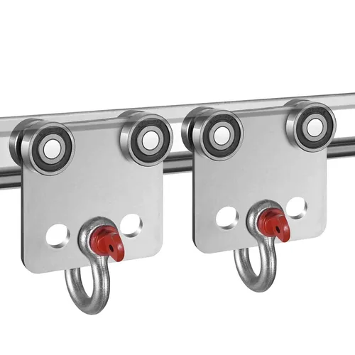 Miniatura 2 de Rodillos de montaje de carro de 4 ruedas, conjunto de carro de cuatro rodamientos para canales de puntal de 1-5/8 pulgadas de ancho y todos