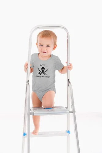Miniatura 7 de AW Fashions Arrr Change Me Booty - Body divertido y adorable para recién nacido, ropa de bebé a la moda