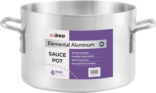 Miniatura 6 de Winco Olla de aluminio de 0.236 in, 14 cuartos de galón